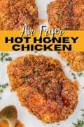 Air Fryer Hot Honey Chicken recipe image for pin2.