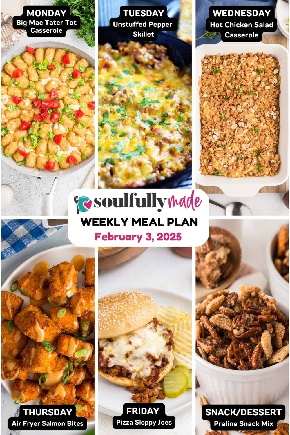 Weekly Meal Plan February 3, 2025 - Soulfully Made