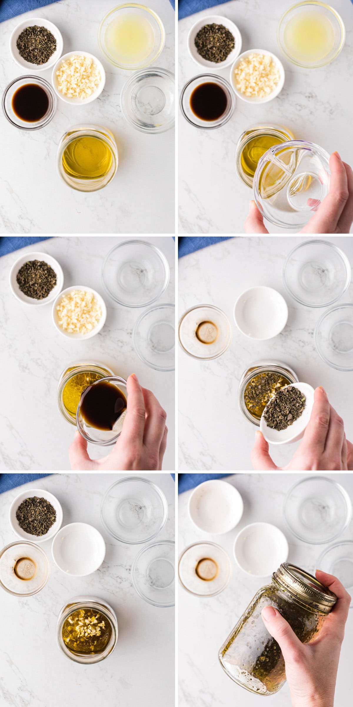 Step by step photos of how to make 1905 salad dressing.