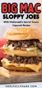 Big Mac Sloppy Joes Pinterest image.