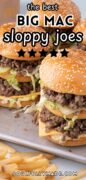 Big Mac Sloppy Joes Pinterest image.