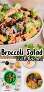 Broccoli Salad Recipe Pinterest image