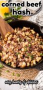 Corned beef hash recipe Pinterest image.