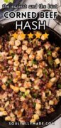 Corned beef hash recipe Pinterest image.