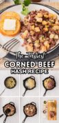 Corned beef hash recipe Pinterest image.