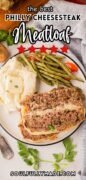 Philly Cheesesteak meatloaf Pinterest image