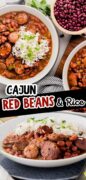 Red beans and rice Pinterest image.