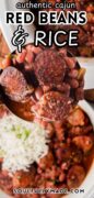 Red beans and rice Pinterest image.