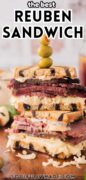 Reuben sandwich pin image.