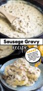 Sausage gravy Pinterest image.