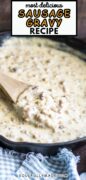 Sausage gravy Pinterest image.