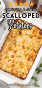 Scalloped Potatoes Recipe Pinterest image