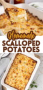 Scalloped Potatoes Recipe Pinterest image