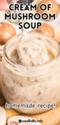 Homemade Cream of Mushroom Soup Pinterest Image