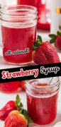 Homemade Strawberry Syrup Recipe Pinterest Image