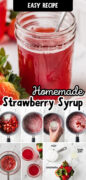 Homemade Strawberry Syrup Recipe Pinterest Image