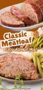 Classic Meatloaf Recipe Pinterest image