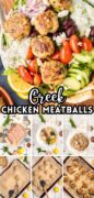 Greek chicken meatballs recipe pinterest image