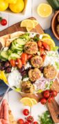 Greek chicken meatballs recipe pinterest image