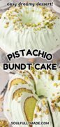 Pistachio pudding bundt cake pinterest image