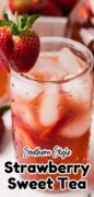 Southern Strawberry Sweet Tea Pinterest image