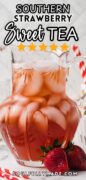 Southern Strawberry Sweet Tea Pinterest image
