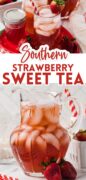 Southern Strawberry Sweet Tea Pinterest image