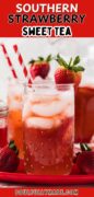 Southern Strawberry Sweet Tea Pinterest image