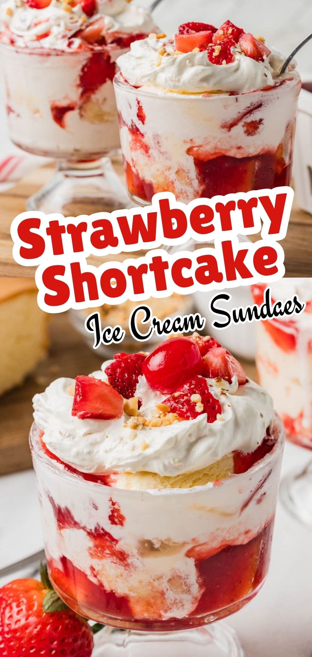 Strawberry Shortcake Ice Cream Sundae - Soulfully Made