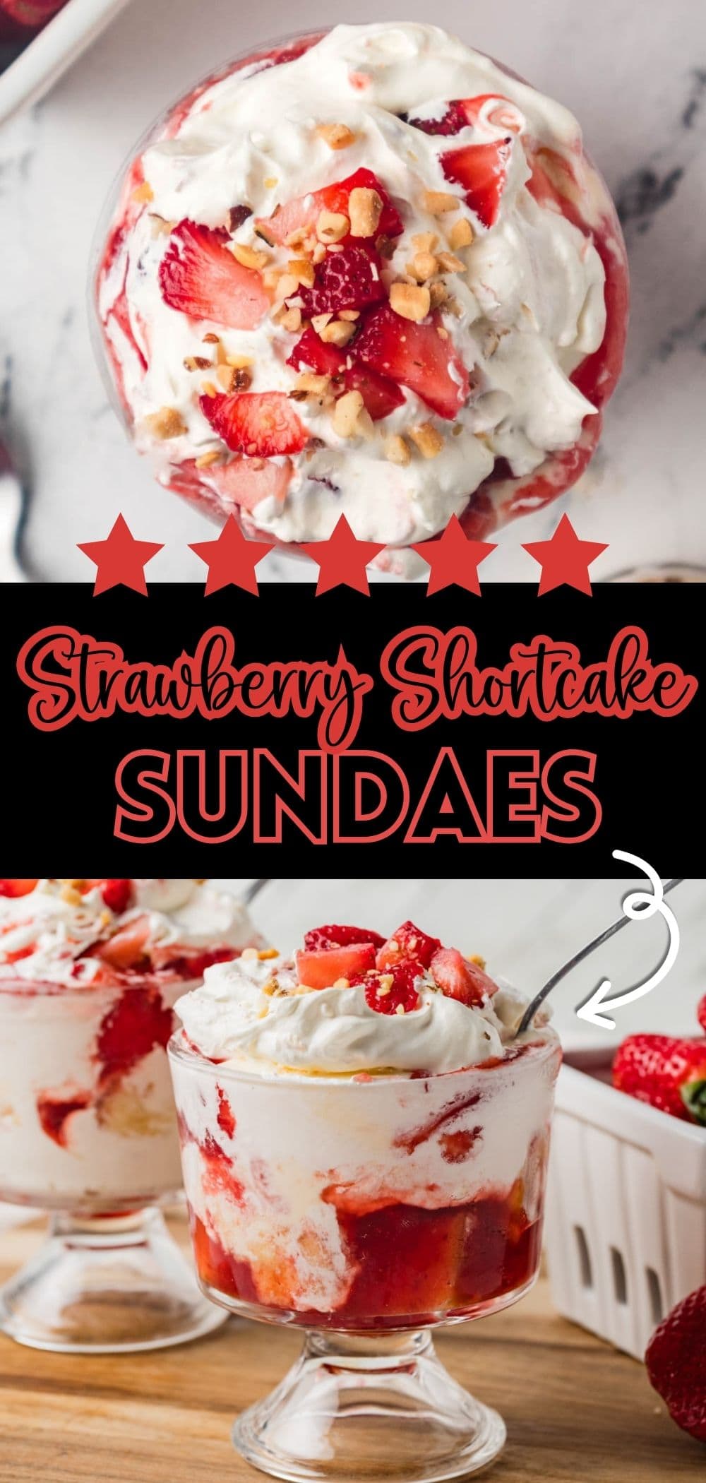 Strawberry Shortcake Ice Cream Sundae - Soulfully Made