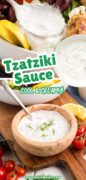 Tzatziki Sauce Recipe pinterest image