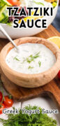 Tzatziki Sauce Recipe pinterest image