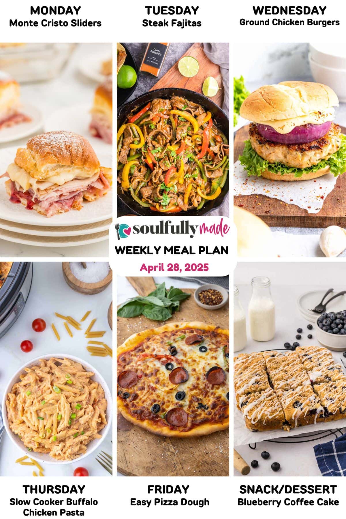 Weekly Meal Plan April 28, 2025 graphic