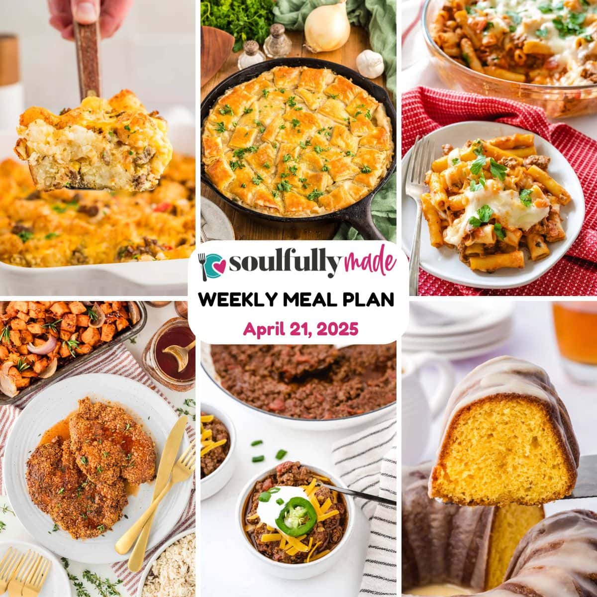 Weekly Meal Plan April 21, 2205 Graphic