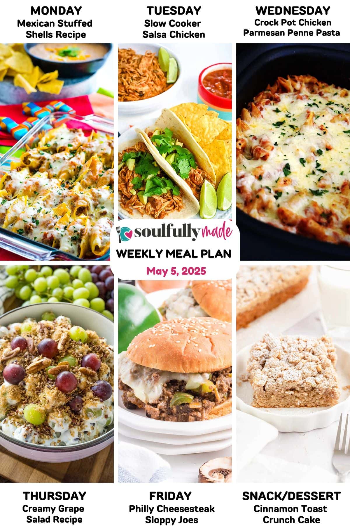 Weekly Meal Plan May 5, 2025 graphic