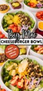 Big Mac Cheeseburger Salad Pinterest image