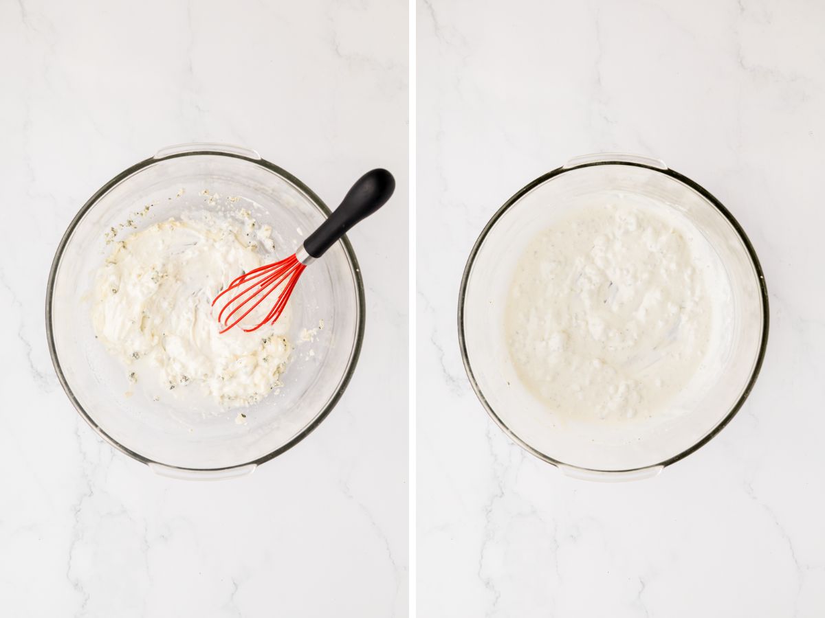 Whisk in bowl to combine dressing ingredients.