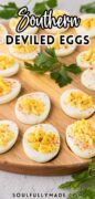 Classic Southern Deviled Eggs Recipe pinterest image
