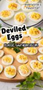 Classic Southern Deviled Eggs Recipe pinterest image
