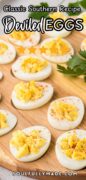 Classic Southern Deviled Eggs Recipe pinterest image