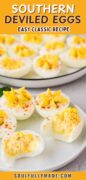 Classic Southern Deviled Eggs Recipe pinterest image