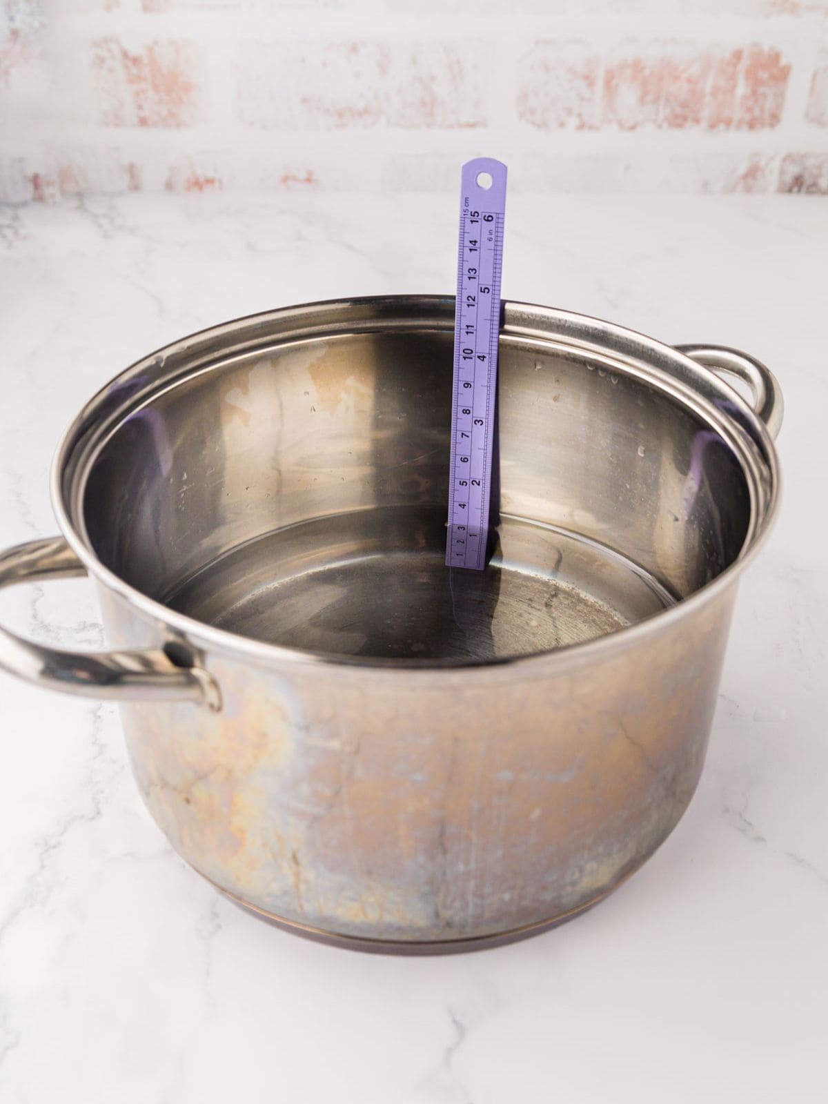 Water in a pot.