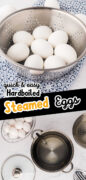 How To Steam Hardboiled Eggs Recipe Pinterest image