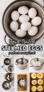 How To Steam Hardboiled Eggs Recipe Pinterest image