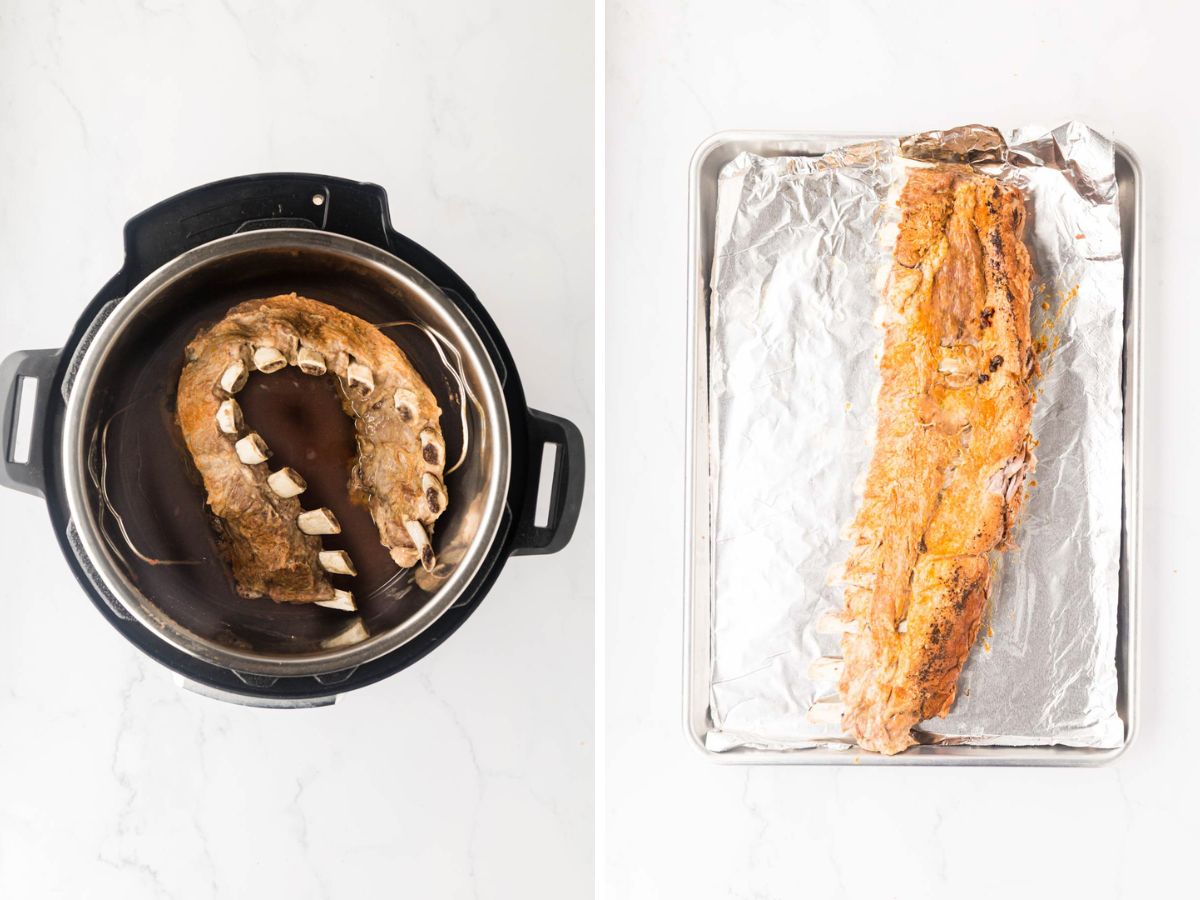 Cooked ribs in the instant pot.