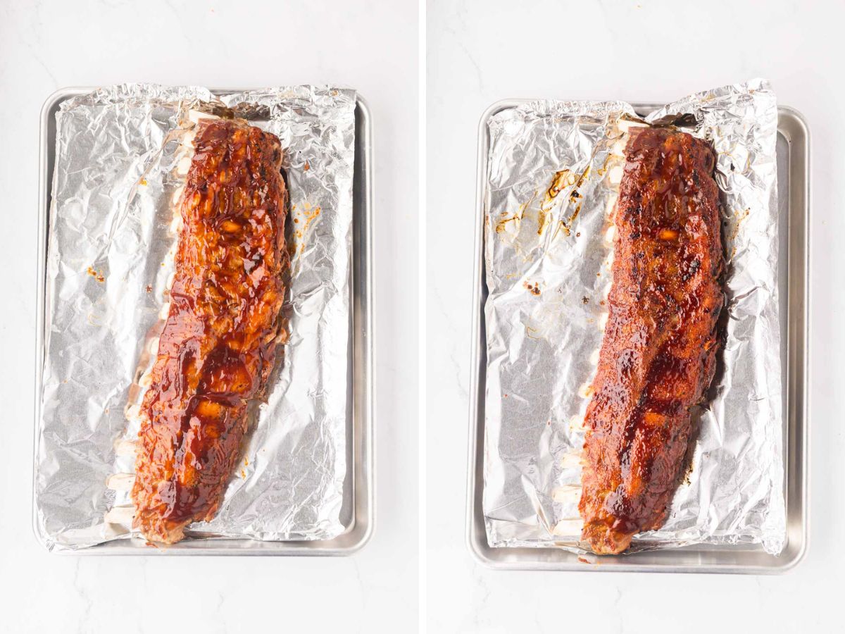 Ribs after broiled in the oven.