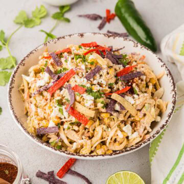 A bowl of Mexican coleslaw.