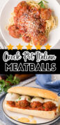 Slow Cooker Italian Meatballs Recipe Pinterest image