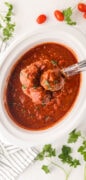 Slow Cooker Italian Meatballs Recipe Pinterest image