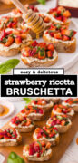 Strawberry Bruschetta Recipe Pinterest image